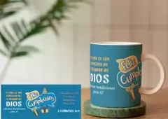 TAZAS DE CUMPLEAÑOS -TU VIDA ES UNA EXPRESION DEL AMOR DE DIOS