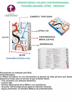 Biblia de Estudio Servidores Reina Valera Contemporánea Grande Letra Grande Tapa Dura [RVC063cTISERPU]