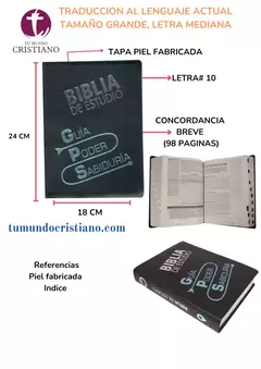 Biblia de Estudio GPS Traducción Lenguaje Actual Grande Letra Mediana Imitación Piel Azul Marino [TLA087EETI]