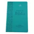 Biblia Rvr60 Turquesa Floral Super Gigante Letra 19 Puntos ABU4130 (sujeto a disponibilidad)