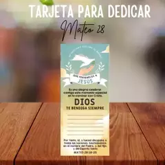 Tarjeta Felicitaciones por tu Bautismo perteneces a Jesús