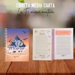 Libreta Media Carta La fe mueve montaña