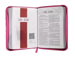 Biblia Reina Valera 1960 Chica Letra Mediana Imitación Piel Rosa QR [RVR045cZLM] en internet