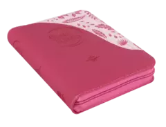Biblia Reina Valera 1960 Chica Letra Mediana Imitación Piel Rosa QR [RVR045cZLM] - Distribuidores Cristianos