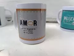 TAZAS CON VERSÍCULOS BÍBLICOS - FUE POR AMOR LETRA - comprar en línea