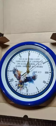 RELOJ: ISAIAS 40:31 AGUILA (color a disponibilidad)