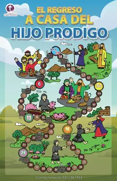 JUEGO DE MESA TABLOIDE PLASTIFICADO 2 EN UNO: EL CAMINO DE ABRAHAM E HIJO PRODIGO - comprar en línea