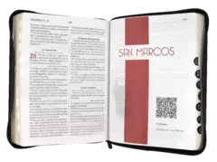 BIBLIA NEGRO CON GRIS CON GRABADO DE UNA LLAMA CON AYUDAS EN QR RVR086cZTILGi PJR en internet