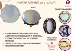 PANDERO TORNASOL 6 PULGADAS CHICO en internet