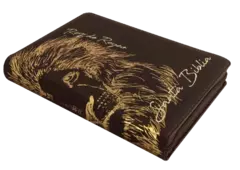 Biblia Reina Valera 1960 Mediana Letra, Grande Piel Fabricada León Café [RVR066cLGPJRTIZ] - Distribuidores Cristianos