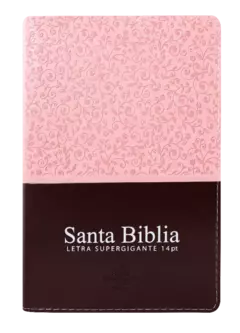 BIBLIA LETRA 14 PUNTOS ROSA CON MARRON CANTOS FLOREADOS PASTA CON ADORNOS GRABADOS RVR066cLSGiPJRZTI - comprar en línea