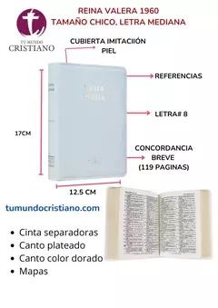 BIBLIA CHICA IMITACION PIEL BLANCO RVR045c