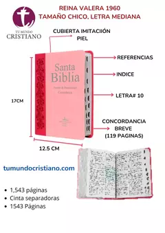 BIBLIA ROSA FUENTE DE BENDICION RVR045cLMFBTI