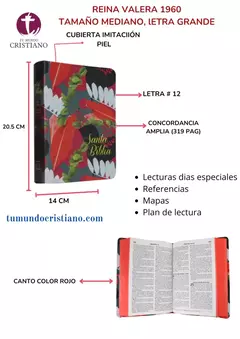 BIBLIA PASTA DE FLORES SILVESTRES LETRA GRANDE RVR065CLG