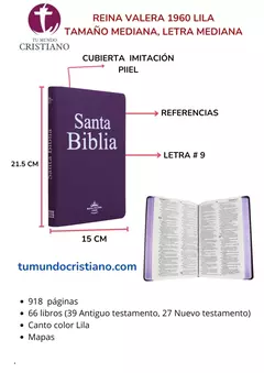 BIBLIA RVR065e MED ULTRAFINA IMIT LILA