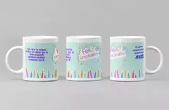 TAZAS DE CUMPLEAÑOS -EL SEÑOR TU DIOS ESTARA CONTIGO - comprar en línea