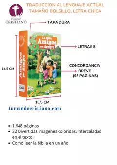Biblia Infantil Amigos por Siempre Traducción Lenguaje Actual Tapa Dura Naranja [TLA23]