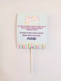 PALETAS PARA FELIZ CUMPLEAÑOS - JOSUE 1:9