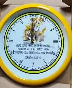 RELOJ: 1 CORINTIOS 16:13-14 LEONES (color a disponibilidad)