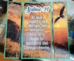 Cuadro de 3 Piezas Salmo 91