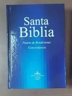 BIBILIA REINA VALERA 1960, AZUL TAPA DURA LETRA MEDIANA FUENTE DE BENDICIONES - comprar en línea