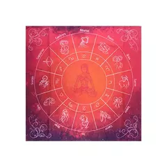 Paño de Tarot Zodiaco Chico 50 x 50 cm - comprar online