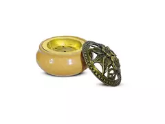 SAHUMADOR CERAMICA CON TAPA LABRADA