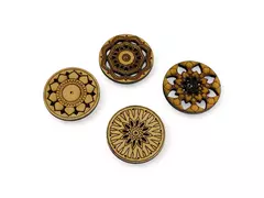 Porta Sahumerio Mandalita Redondo Crudo - comprar online
