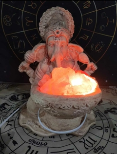 LAMPARA DE SAL GANESHA GRANDE 30 CM - Aromas Akamai