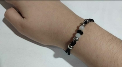 PULSERA DE CUARZO CON TURMALINA NEGRA