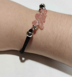 PULSERA DE CUARZO ROSADO