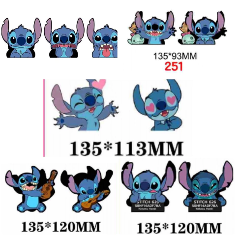 Pack x10 Stickers 3D Stitch Grande - comprar online