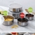 Kit 5 potes tigelas inox guarda alimento bowl na internet