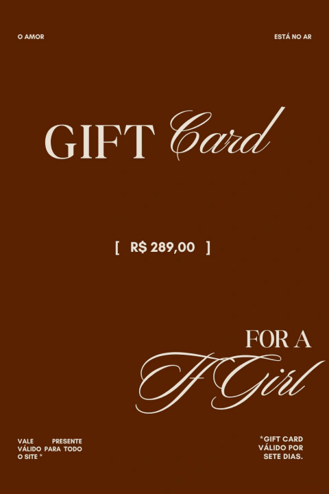 Gift Card Virtual | R$ 289 - comprar online