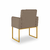 Kit 02 Poltronas Cadeira sala Decorativa- Base Ferro Dourado