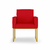 Kit 02 Poltronas Cadeira sala Decorativa- Base Ferro Dourado - loja online