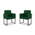 Kit 02 Poltronas Moderna sala Decorativa - Base Ferro Preta - comprar online