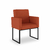 Poltrona Moderna Recepção/salão - Base de Ferro Preto - comprar online