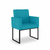 Poltrona Moderna Recepção/salão - Base de Ferro Preto - comprar online