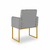 Imagem do Kit 02 Poltronas Cadeira sala Decorativa- Base Ferro Dourado