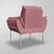 Poltrona Decorativa Recepção de Luxo - Base de Ferro Cinza
