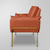 Poltrona Recepção Escritório de Luxo - Base de Ferro Dourado - Dávila Decor | Poltronas Exclusivas e Confortáveis 