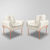 Kit 02 Poltronas Luxo Moderna 12 Cores - Base Ferro Rose