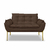 Kit Namoradeira + Poltrona Luxo 12 Cores- Base Ferro Dourado