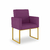 Kit 02 Poltronas Cadeira sala Decorativa- Base Ferro Dourado