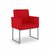 Poltrona Moderna Recepção/salão - Base de Ferro Cinza - comprar online
