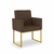 Kit 02 Poltronas Cadeira sala Decorativa- Base Ferro Dourado