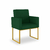 Imagem do Kit 02 Poltronas Cadeira sala Decorativa- Base Ferro Dourado