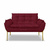 Imagem do Kit Namoradeira + Poltrona Luxo 12 Cores- Base Ferro Dourado