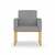 Kit 02 Poltronas Cadeira sala Decorativa- Base Ferro Dourado na internet
